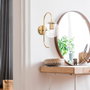 Opviq Jewel - 10560 Lámpara de Pared Dorado Brillante